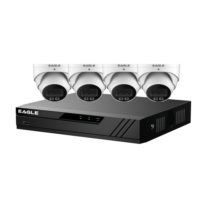 NEW**Eagle 4MP IP Full-Colour CCTV Kit White (2TB)