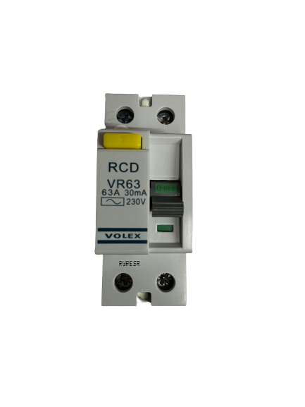 Volex RCD 63 Amp 30mA Double Pole 63A RCCB Protector Trip VR63