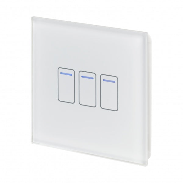 Retrotouch Crystal Touch Switch 240v 3G 1W White