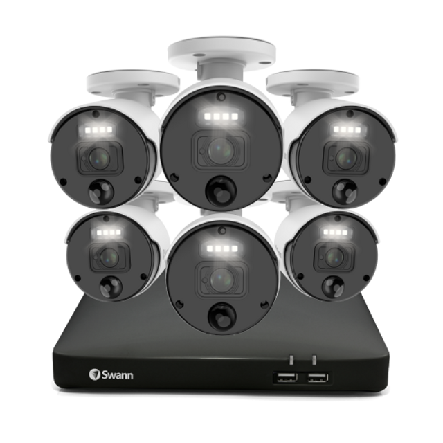 Swaan 8 Channel 4K Master Series NVR System - 6x 4K Ultra HD CCTV Cameras #