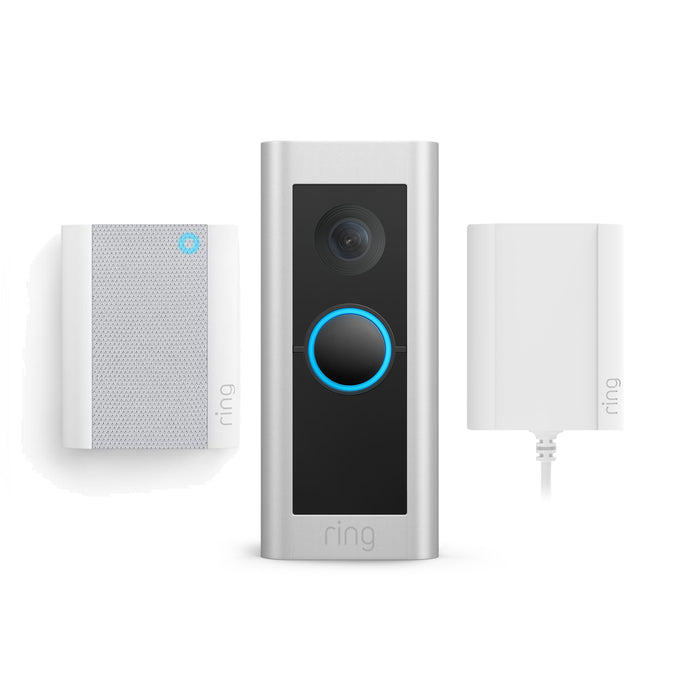 Ring Video Doorbell Pro 2 Plug-In & All New Chime Pro*BUNDLE*
