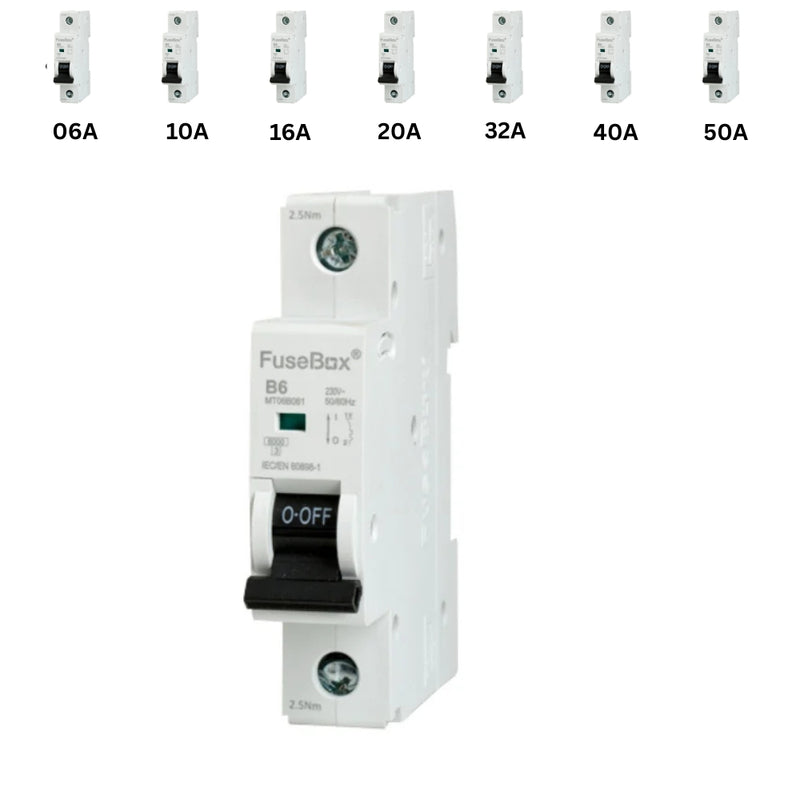 Fusebox MCB Type B, B Curve (6A- 50A) | MT06B Series