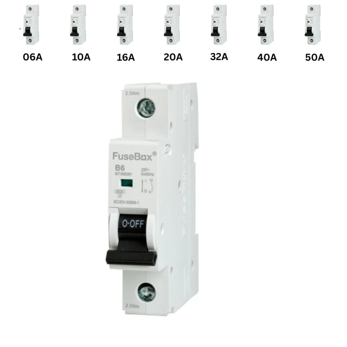 Fusebox MCB Type B, B Curve (6A- 50A) | MT06B Series