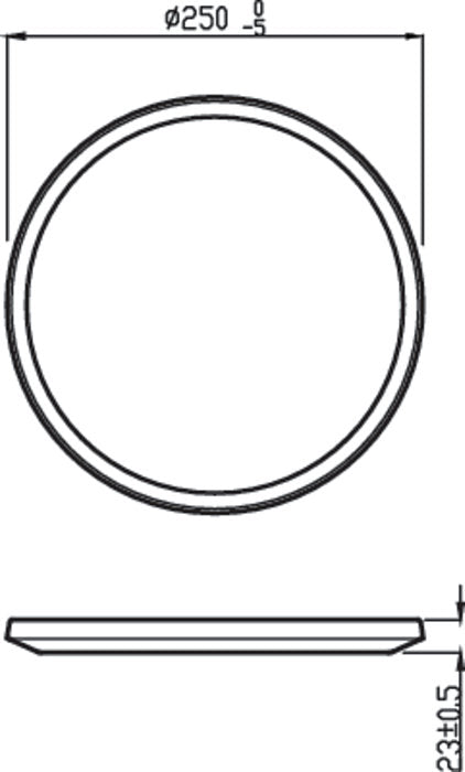 Philips Superslim CL550 Ceiling Light 15W 27K Black