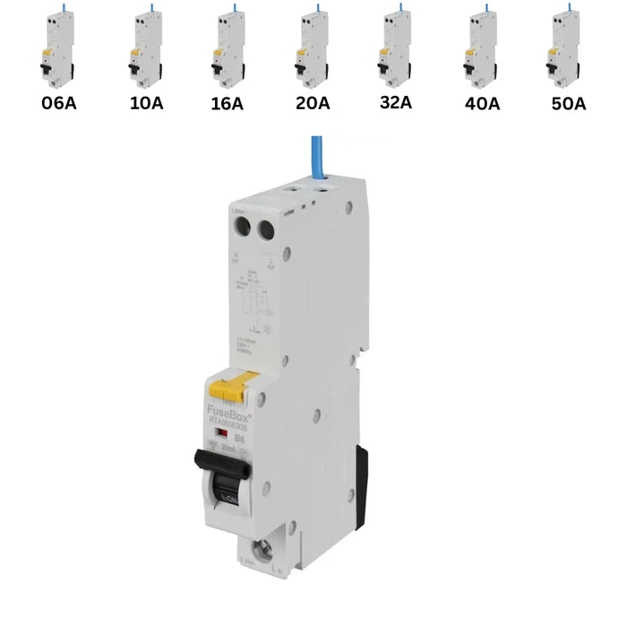 FuseBox Long RCBO – Type A, B Curve (6kA–50kA) | RTA Series