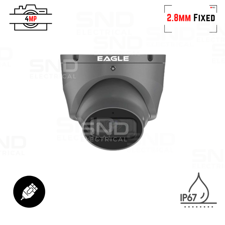 Eagle 4MP Full-Colour IR Turret Camera - Grey
