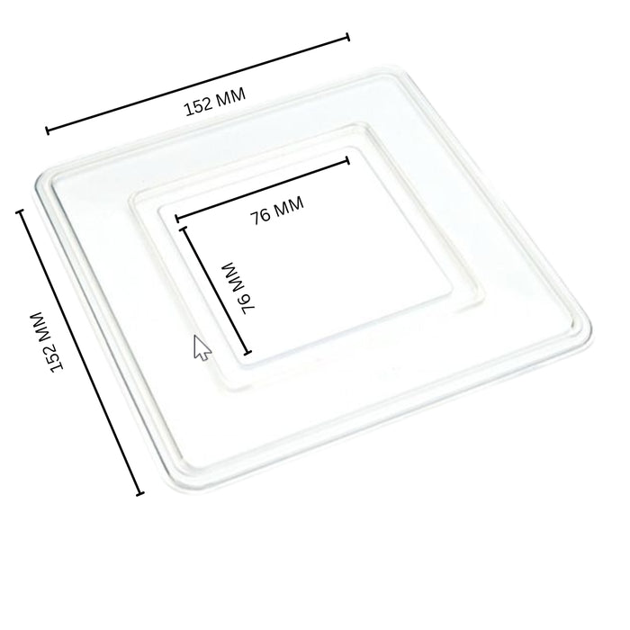 Finger Plates 1 Gang Curve Edge Square Clear
