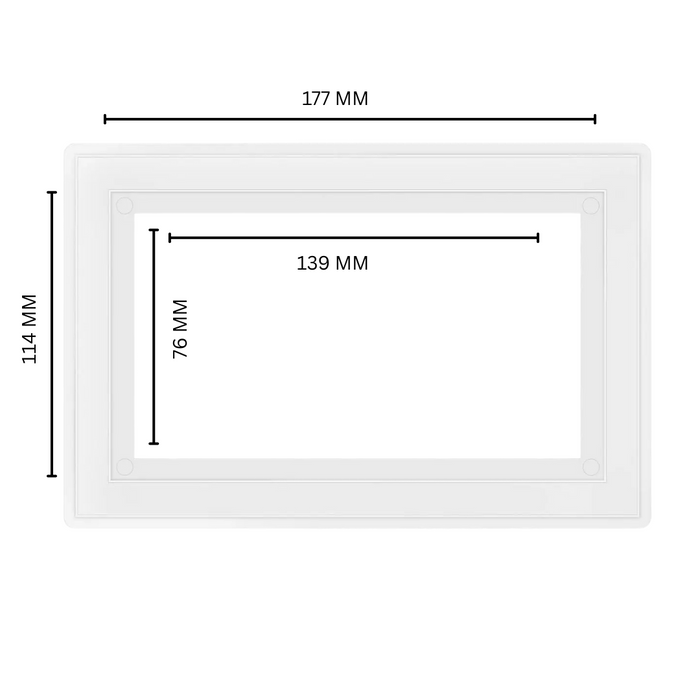 Finger Plates 2 Gang Rectangular Clear