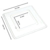 Hilton 1 Gang Rounded Edge Square Finger Plate / Surround — Clear