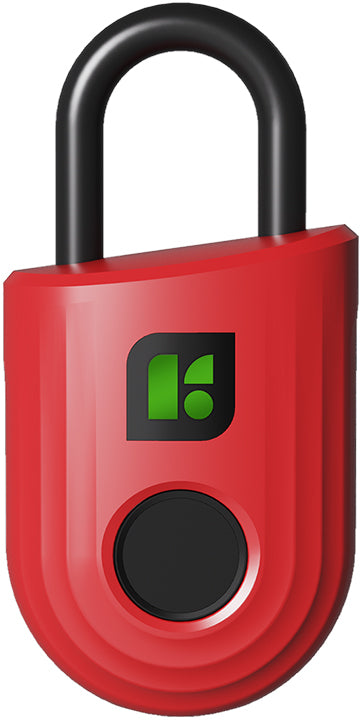 IglooHome Smart Padlock Lite, Fingerprint Lock - Red