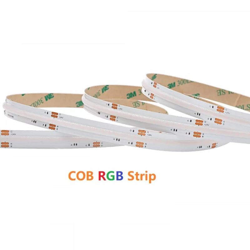 LED COB Strip RGB Light, Seamless, 10mm Wide IP65 5M-20M Reel