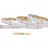 LED COB Strip Light IP20 with 24V 672 LEDs/M, 10W/M, CRI 90-92, RGB