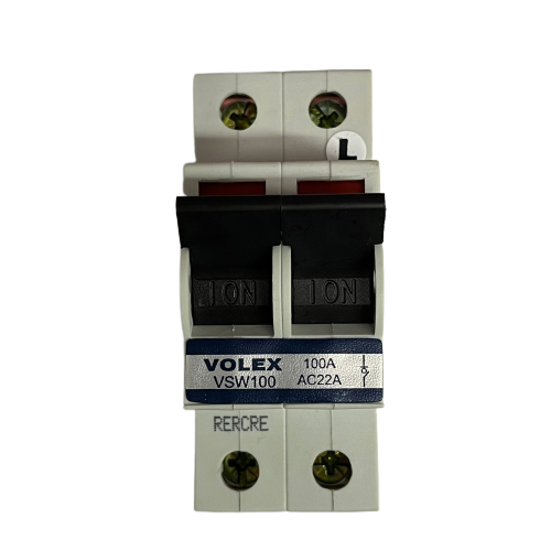 Volex VSW100 100A AC22A Double Pole Main Switch