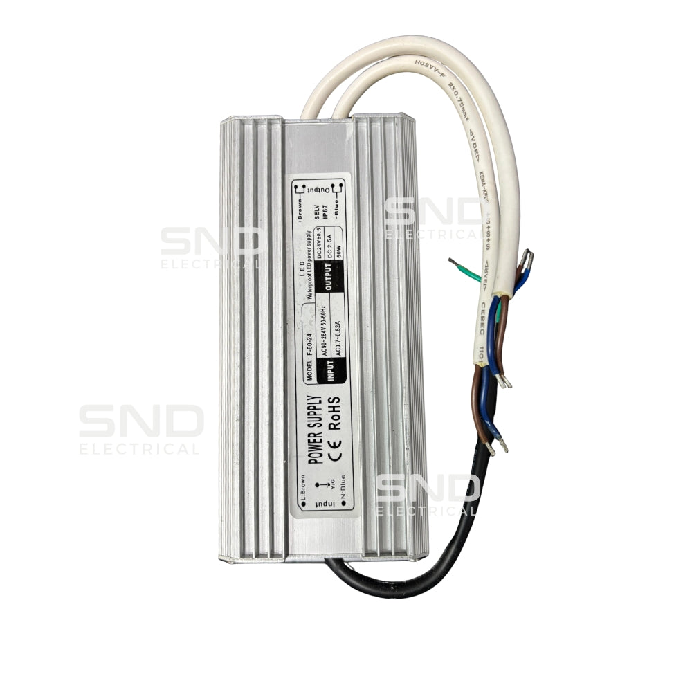 LED Driver Constant Voltage Power Supply Transformer IP67 DC 24V 60W