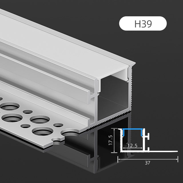 H39 Tile-In Recessed Ceiling/Wall LED Aluminum Profile (37X17.5X12.5)