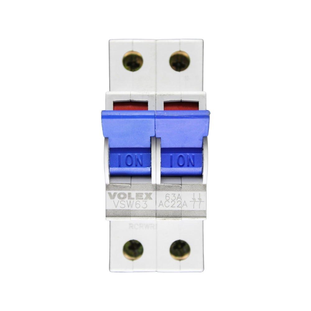 Volex VSW63 - 63A Double Pole Main Switch Disconnector