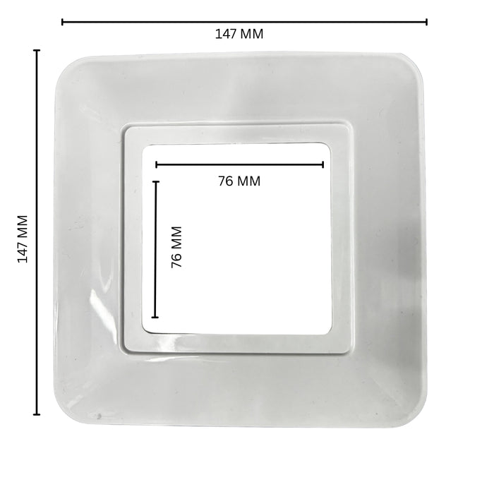 Finger Plates 1 Gang Curve Edge Square White