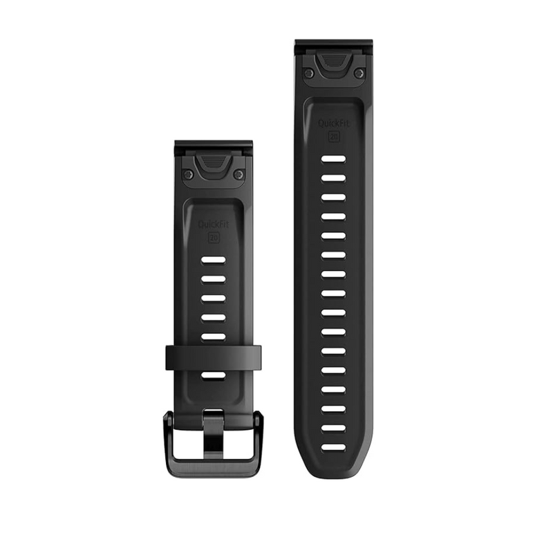 QuickFit 20 Watch Bands, Black/Pebble Gray Silicone GAR-010-13391-00