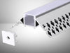 P5324 silver trimless LED aluminium profile with white diffuser