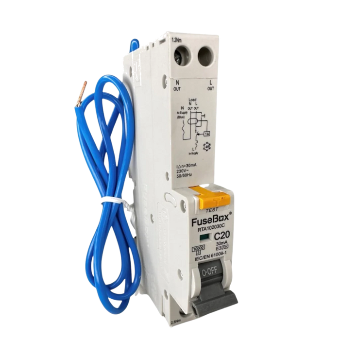 Fusebox RCBO's Type A, Curve C | RTA Series (06A-50A)