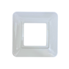 Hilton 1 Gang Rounded Edge Square Finger Plate / Surround — White