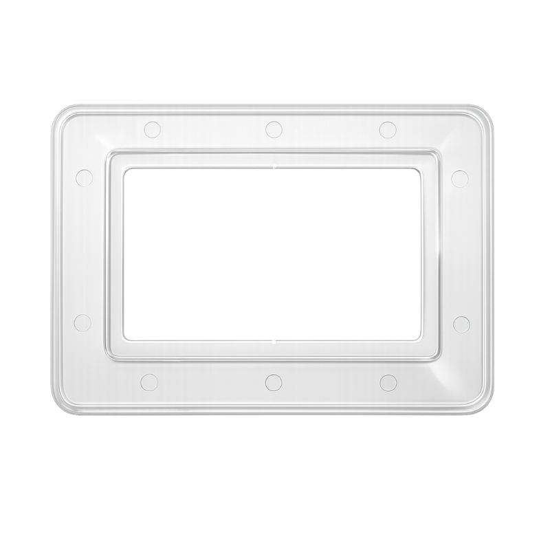 Hilton 2 Gang Rounded Edge Finger Plate / Surround — Clear