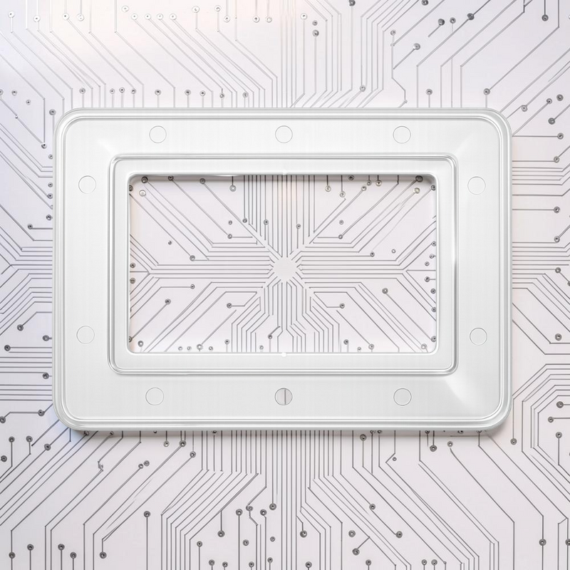 Hilton 2 Gang Rounded Edge Finger Plate / Surround — Clear
