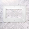 Hilton 2 Gang Rounded Edge Finger Plate / Surround — Clear