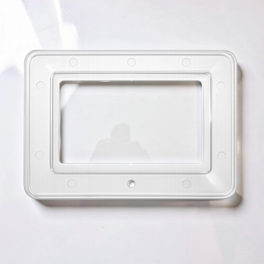 Hilton 2 Gang Rounded Edge Finger Plate / Surround — Clear
