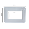Hilton 2 Gang Rounded Edge Finger Plate / Surround — White