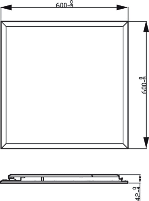 Philips CL560 Functional Ceiling Light, Square Panel 12W 40K  - White