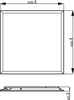 Philips CL560 Functional Ceiling Light, Square Panel 12W 40K  - White