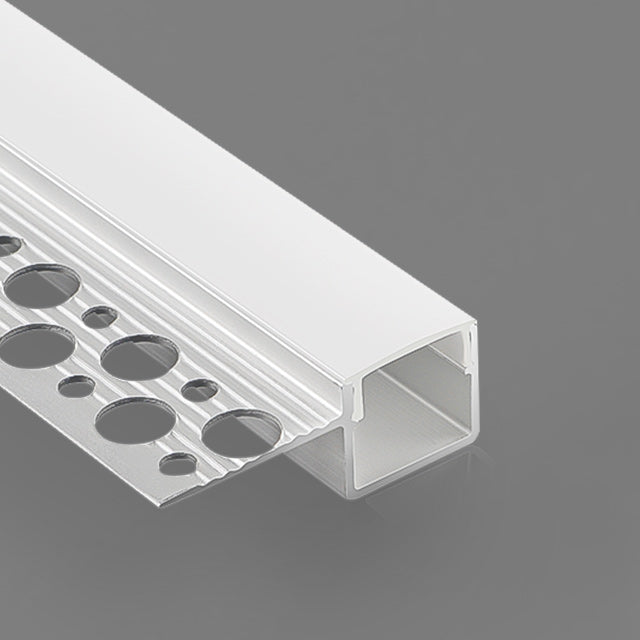 P1513A trimless plaster-in LED profile with white diffuser and dimensions