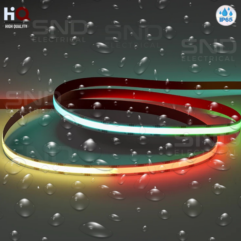 LED COB Strip RGB Light, Seamless, 10mm Wide IP65 5M-20M Reel