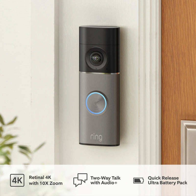 Ring Battery Video Doorbell Pro 4K (Newest Generation) (Silver)