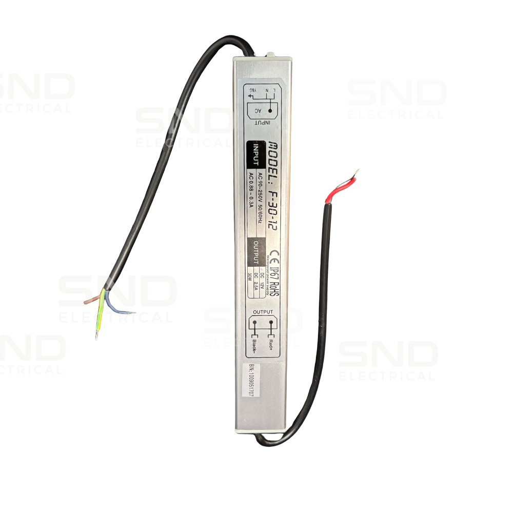 LED Driver Constant Voltage Power Supply Transformer IP67 DC 12V 30W