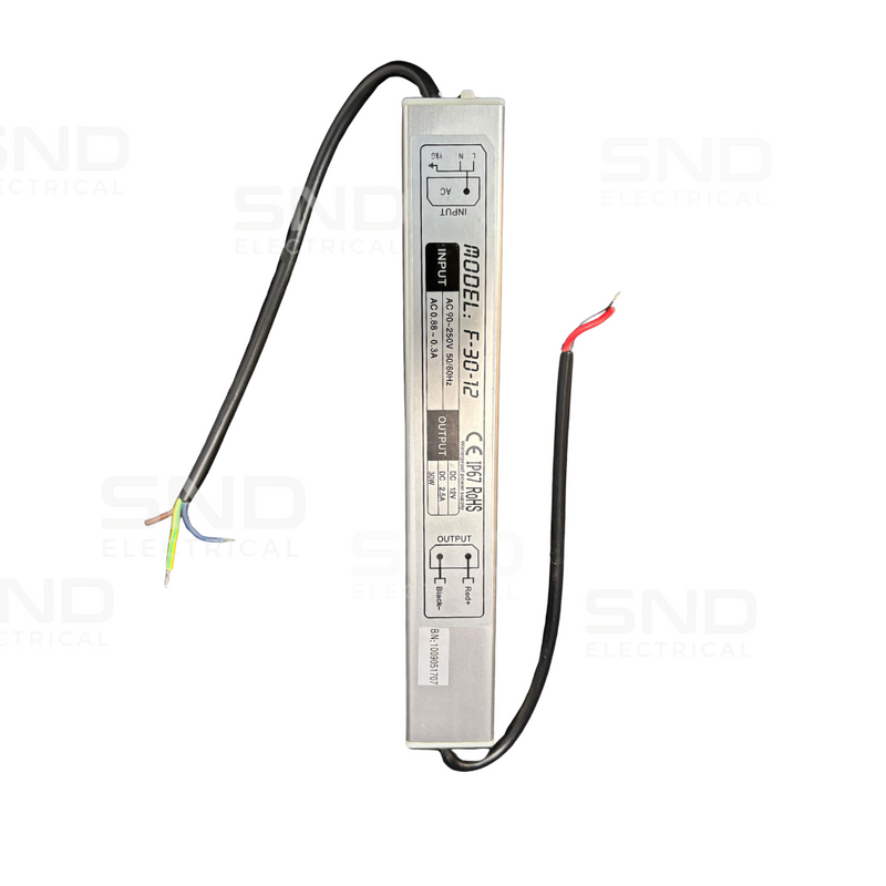 LED Driver Constant Voltage Power Supply Transformer IP67 DC 12V 30W