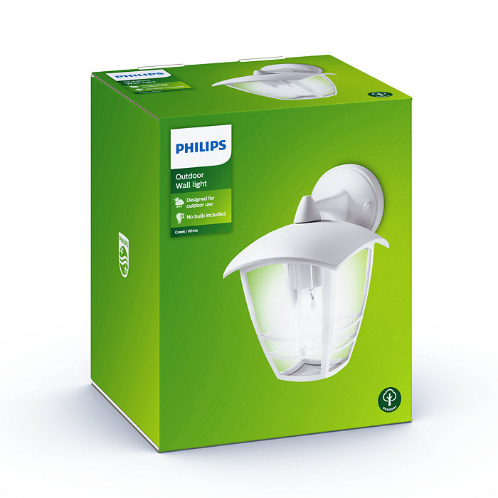 Philips Creek 1x60W 230V Up Outdoor Wall Lantern Black