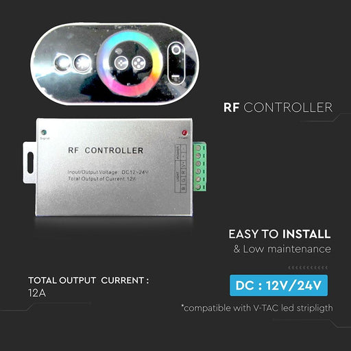 V-TAC VT-2405 RF LED Strip Controller with Touch Remote - 12V/24V - product image 1