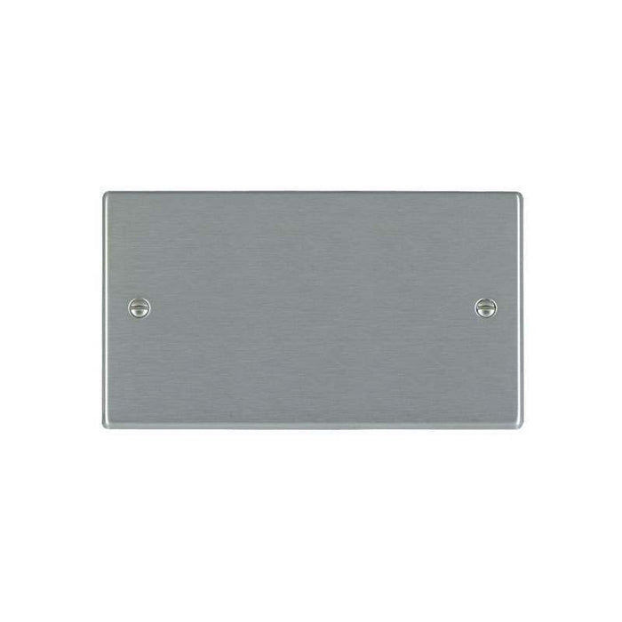 Hamilton 74BPD Satin Steel Double Blank Plate