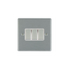 Hamilton 74R23SS-W 3 Gang 10AX 2 Way Rocker Switch - Satin Steel & White Inserts