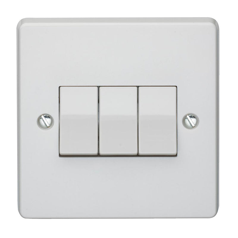 Crabtree Capital 4173 10Ax 3 Gang 2 Way Switch - SND Electrical Ltd