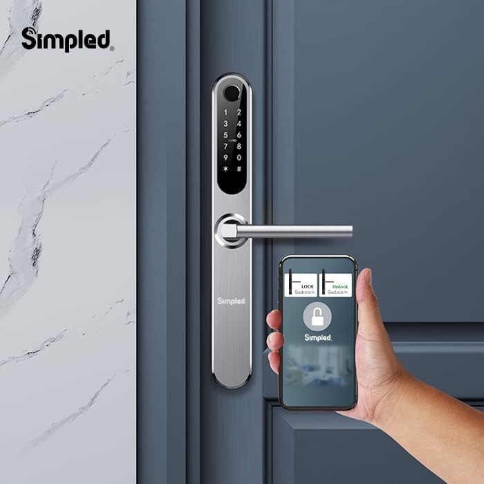 Simpled DFF-SP Double-Sided Smart Lock (Silver)