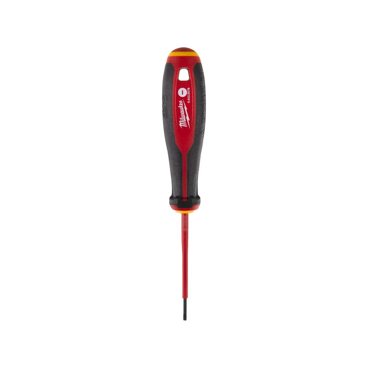 Milwaukee Tri-Lobe VDE Slotted Screwdriver 0.4 x 2.5 x 75mm