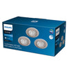 Philips SL261 Sparkle Recessed Spotlight 5.5W 27K White - 3 Pack