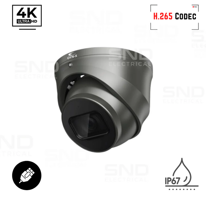 Eagle 4K 8MP Fixed Lens IPC IR Turret Camera - Grey
