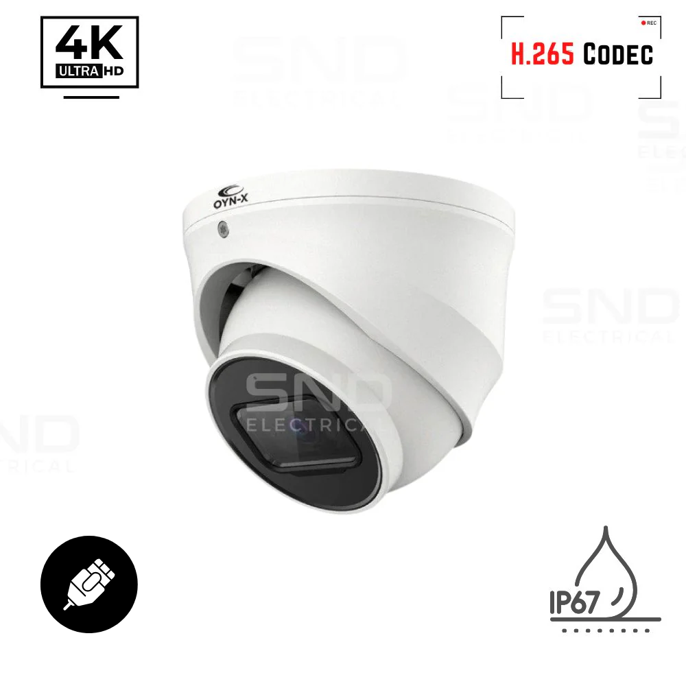 Eagle 4K 8MP Fixed Lens IPC IR Turret Camera - White