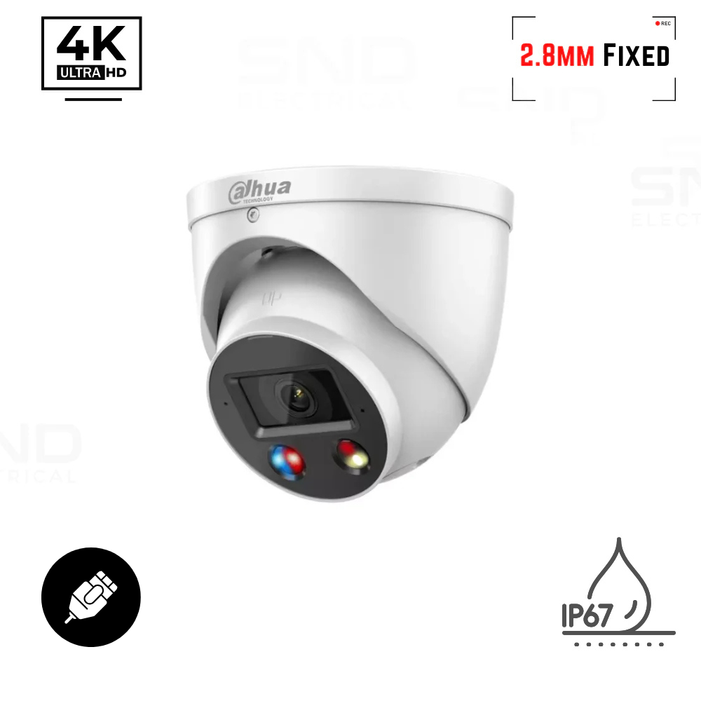 Dahua 8MP Full-Color TiOC Eyeball PoE with Mic DH-IPC-HDW3849H-AS-PV