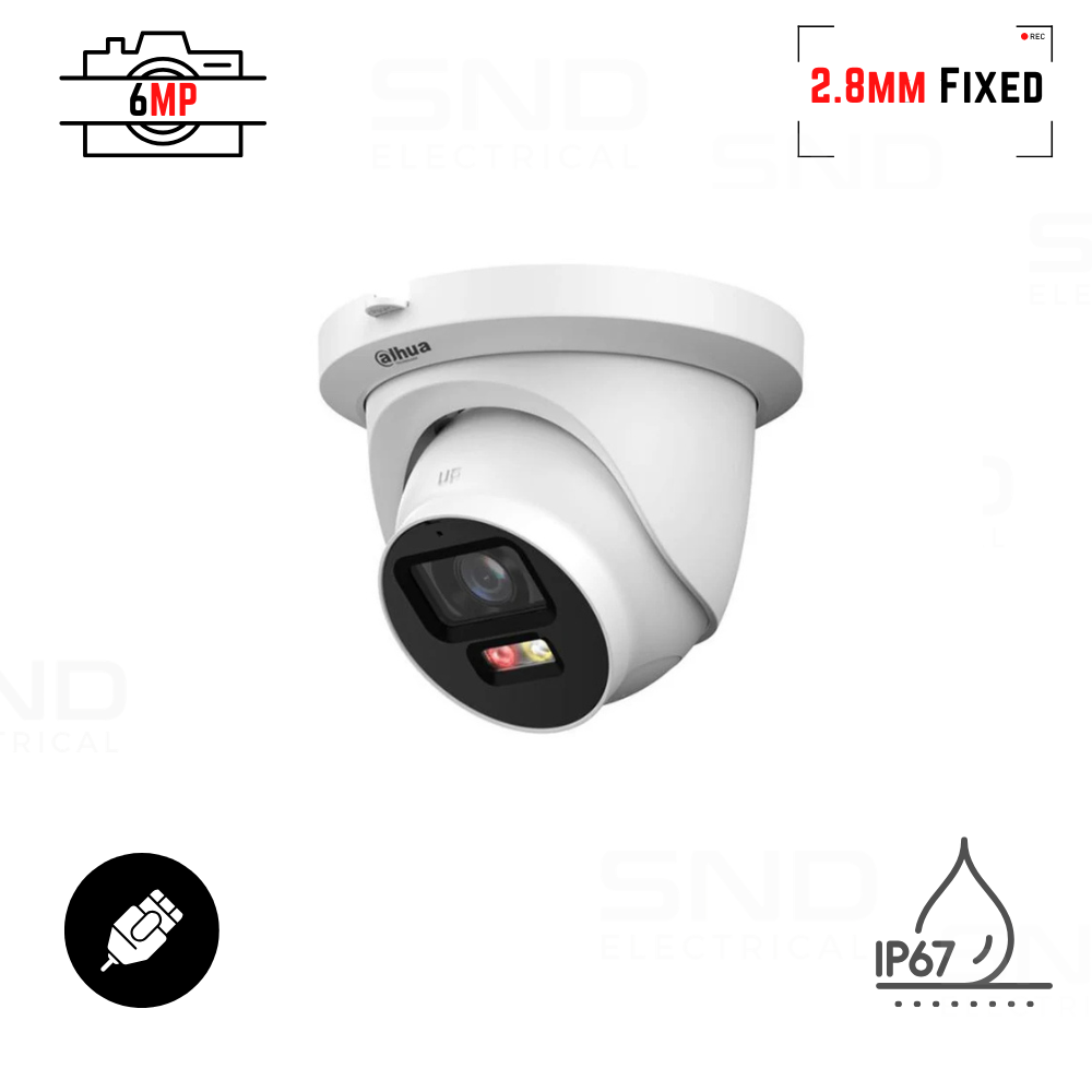 Dahua DH-IPC-HDW2649TMP-S-T-PV 6MP TiOC Lite Fixed-focal Eyeball WizSense Network Camera