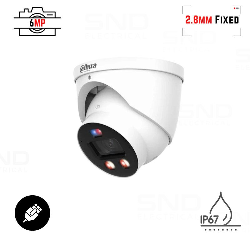 Dahua DH-IPC-HDW3649H-AS-PV-PRO 6MP Dual Light Eyeball Network Camera IP67